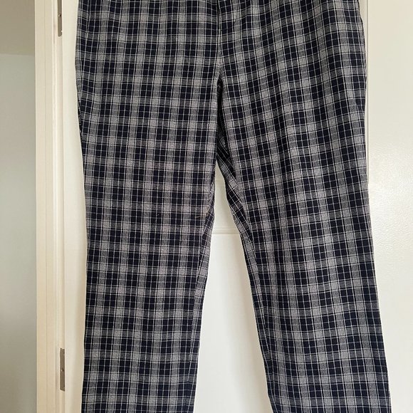 Banana Republic Sloan blue plaid pants, Size 10P - Picture 3 of 7